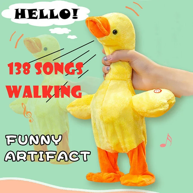 Talking Singing and Walking Duck Musical Duck Toy Dancing with 138 Music NSV 2