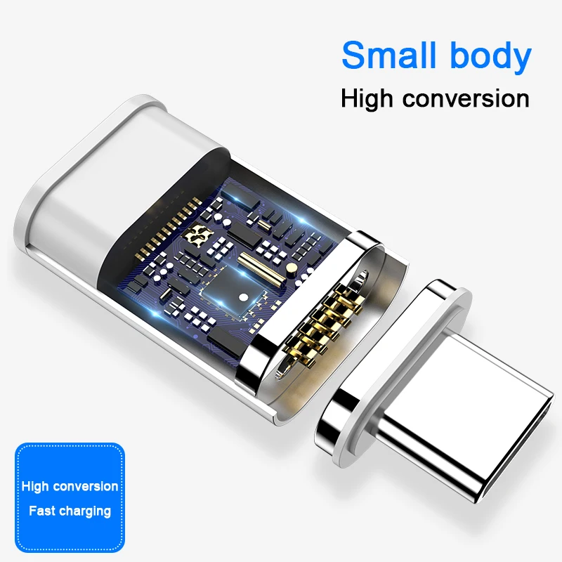 Магнитный адаптер 3A типа C для Micro USB для samsung huawei Xiaomi Магнитный зарядный шнур для передачи данных Быстрая зарядка 3,0 Быстрая зарядка