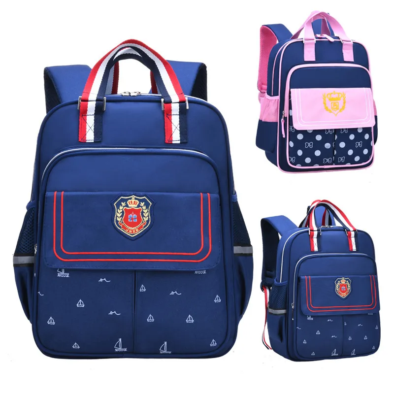 

1-3-5 Grade Schoolbag for Elementary School Students England Cute Korean-style Backpack GIRL'S Burden Relieving