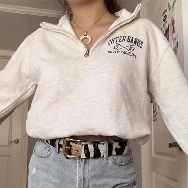 Sudadera tipo polo mujer Clearance