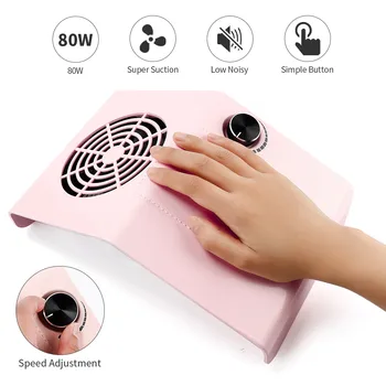 

80W Nail Dust Suction Dust Collector Fan Vacuum Cleaner Manicure Machine Tools Dust Collecting Bag Nail Art Manicure Salon Tools