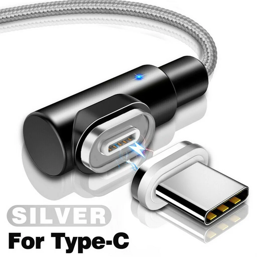 2M 3A type C USB C Магнитный кабель для быстрой зарядки зарядного устройства для samsung NOTE10+ Двусторонняя поддержка зарядки быстрое зарядное устройство