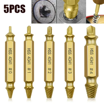 

5PCS broken head screw extractor / slippery broken screw removal removal tool / screwdriver / double head broken wire extractor