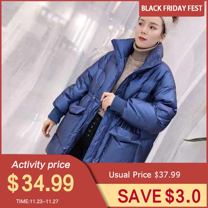 Oversized Shiny Metal Thick Women Down Coat Stand