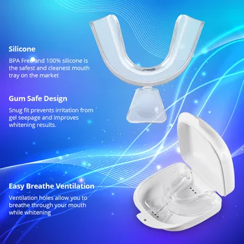 

2 Units Dental Guard Cases Transparent Flexible Therforming Trays Container Reshaped Teeth Cover Storage Kit Daily Use