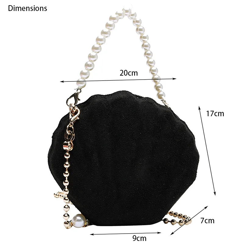 Сумка-тоут, женская модная сумка, украшенная бисером, в виде ракушки, Наплечные сумки, в форме сердца, замшевые сумки на плечо, сумка, модный дизайн, черный, коричневый