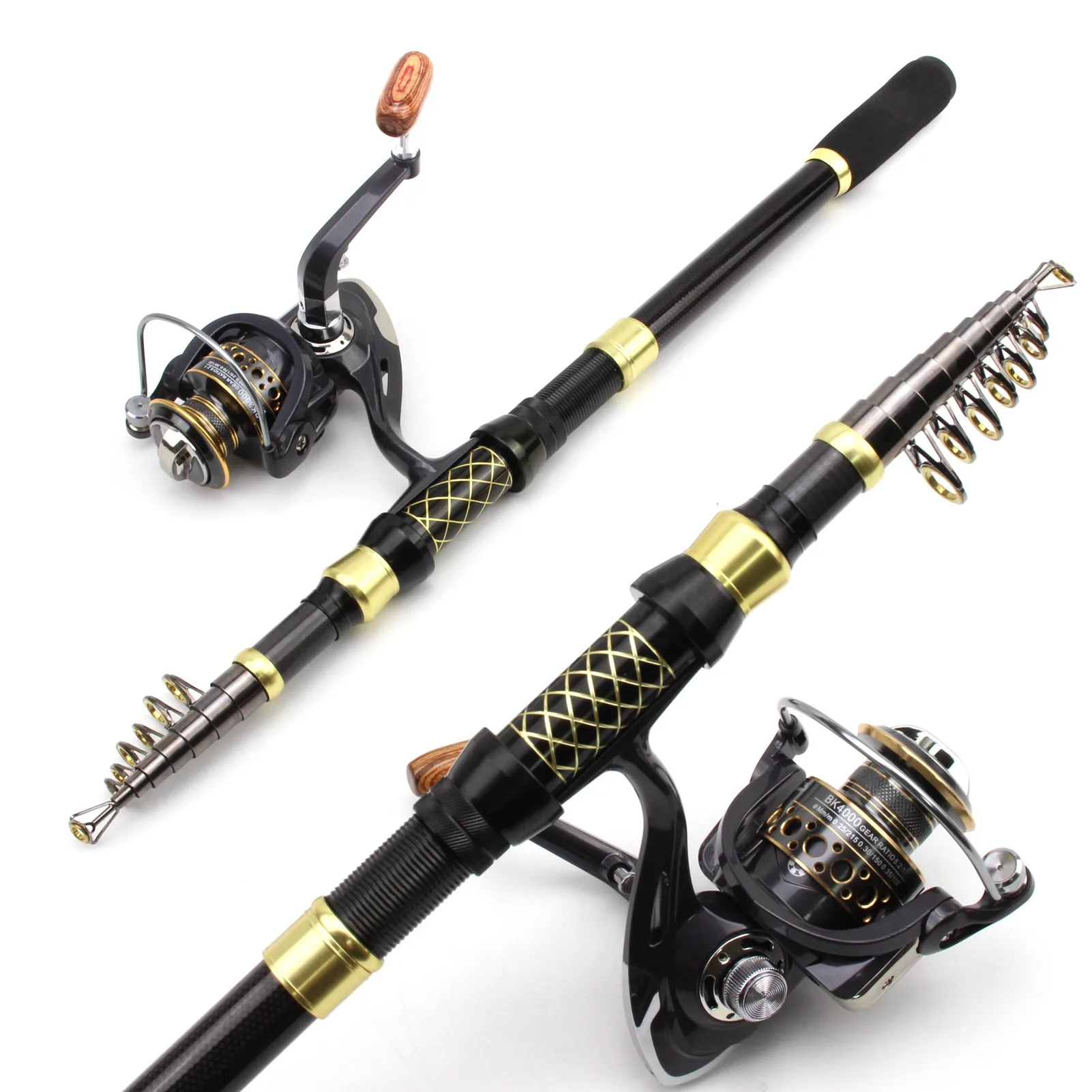 1.8m3.6m Multifunction Fishing Rod Combos Telescopic Spinning Fishing
