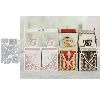

JC Hand-held Gift Box DIY Case Metal Cutting Dies for Scrapbooking Handmade Paper Card Make Stencil Craft Mould Model Decoration