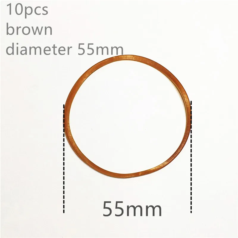 55mm brown 16 видов 10 шт./компл. резинкой шкив коробки передач привода двигателя круглый Beslts игрушка «сделай сам» модуля двигателя автомобиля стрейч Droppshipping - Ширина: 55mm brown