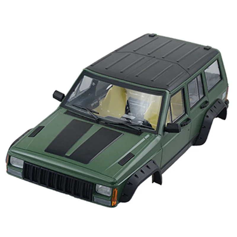 Green Окрашенный жесткий пластик 313 мм Колесная база корпус автомобиля для 1/10 RC Гусеничный осевой SCX10 и SCX10 II 90046 90047 - Цвет: Green