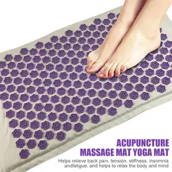 1 комплект Коврик для йоги акупунктурный Массажный коврик-подушка снимает стресс в спине Боль с подушкой Спайк массаж и релаксация