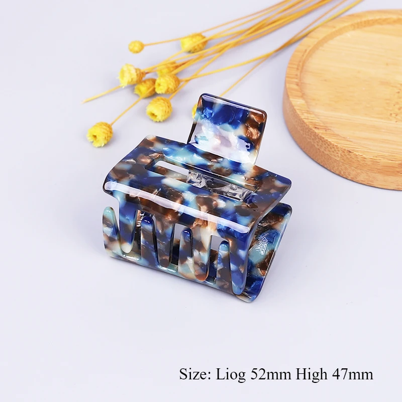 butterfly hair clips Agustina 2022new Geometric Acetate Hair Claws Large Square Hair Crabs Clip Leopard Grain Hair Clamps For Women Hair Accessories small hair clips Hair Accessories