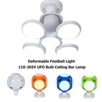 

120LED E27 Bulb Light 40W Deformable Football Light 110-265V UFO Bulb Ceiling Bar Lamp Super Bright UFO Lamp for Home Warehouse
