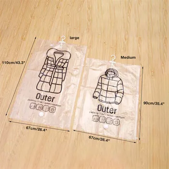 

Vogvigo Vacuum Bags For Clothes Foldable Transparent Border Sealed Compression Pouch Wardrobe Organizer Storage Bag Save Space