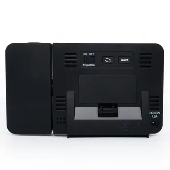 

LED Projection Alarm Clock Digital Display Date Snooze Clock Function Time Table Backlight Projector ED Desk Projection Wit P3J7