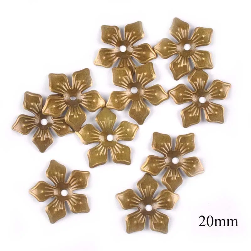 Gold/silver/Bronze 10 Style Flowers Wraps Filigree Connectors For Scrapbooking Embellishments Metal Crafts Decor 20pcs YK0762 - Цвет: 3 Bronze