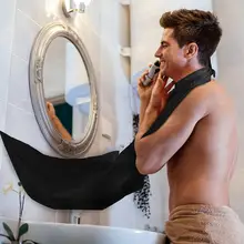 Мужская черная борода для бритья фартук Catcher накидка для стрижки волос уход за шерстью сборная тканевая накидка с двумя присосками