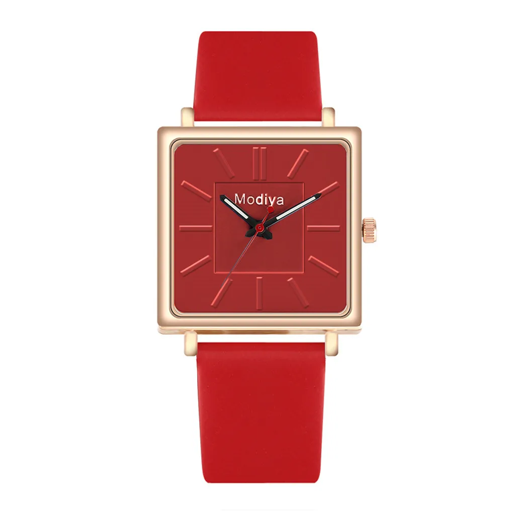 Женские часы reloj mujer Часы montre femme элегантный кожаный ремень Аналоговые Кварцевые квадратные кварцевые наручные часы