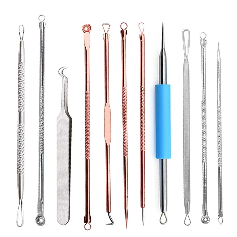 

Face Pore Cleaner Needles Blackhead Comedone Needles Acne Pimple Blackhead Remover Tool Spoon for Face Skin Care Tool Needles