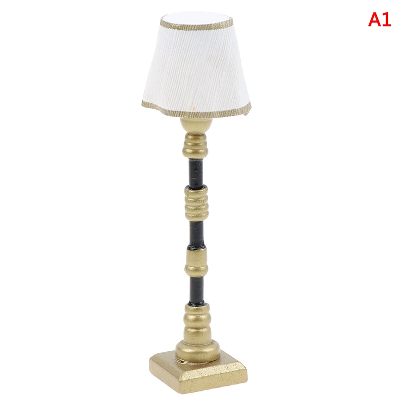 Современный мини-напольный светильник, модель, белый светильник, настольная лампа для 1/12 весов, кукольный домик, декор для гостиной, спальни - Цвет: 1