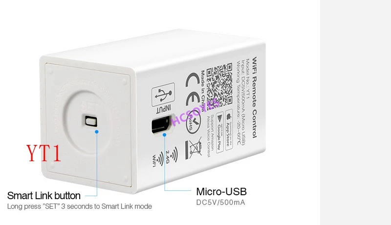 Milight YB1 9 Вт RGB+ CCT Светодиодный прожектор YT1/YL1S/YL2S/YL1 DC5V USB пульт дистанционного управления wifi беспроводной умный Android APP светодиодный контроллер