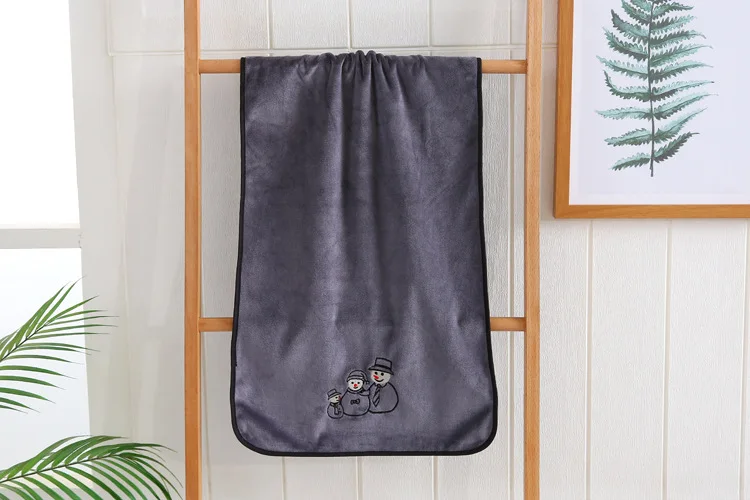 3 Dark gray Wontive сверхтонкое волокно Оригинальное вышитое полотенце с буквами мягкое супер сильное абсорбирующее быстросохнущее полотенце банное полотенце 35*75 см - Цвет: 3 Dark gray