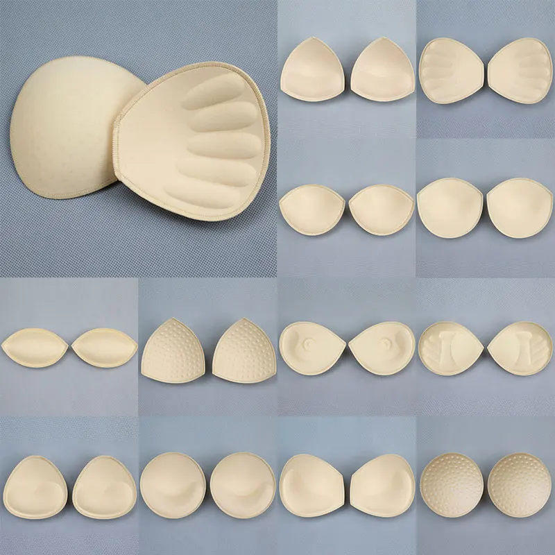 2PCS Swimsuit Padding Inserts Women Clothes Accessories Foam Triangle Sponge Pads Chest Cups Breast Bra Pads Inserts Chest Pad|intimates