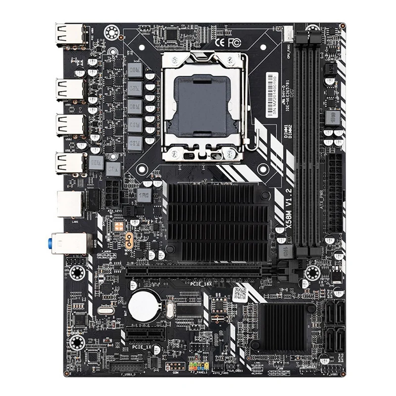 X58M 2 0 Компьютерная материнская плата 1366-контактный ЦП Xeon X5650 5670 поддерживает DDR3 ECC
