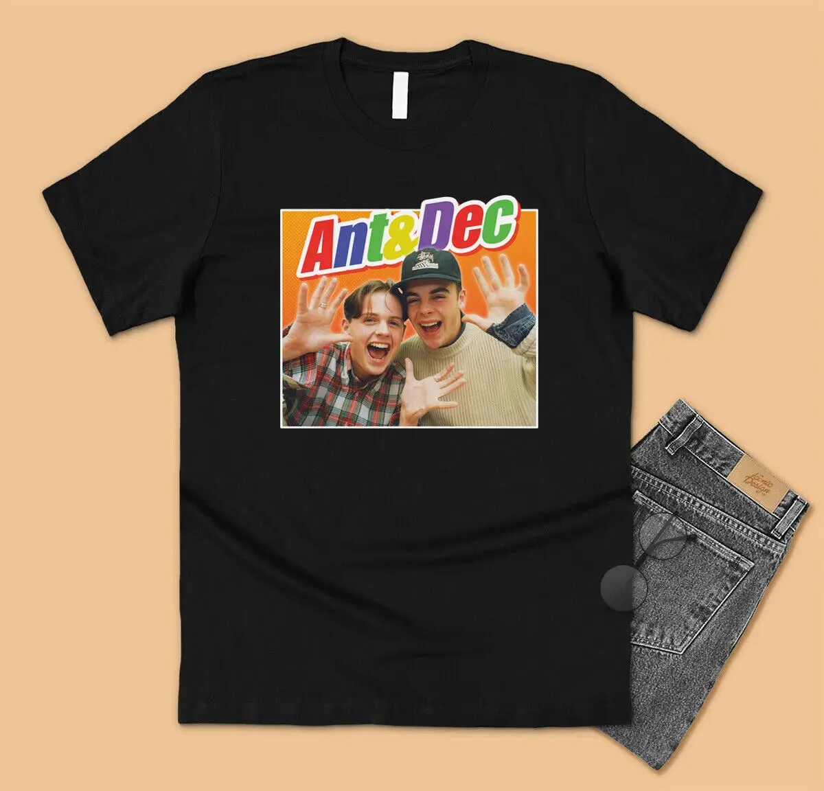 Ant Dec дань футболка смешной Uk Tv Legend значок подарок 90S и Pj Дункан|Футболки| |