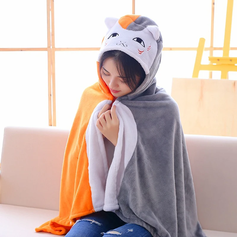 Anime Natsume Yuujinchou Nyanko Sensei Cat Cloak Hoodies Flannel Coat