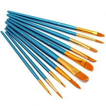 Нейлоновая деревянная ручка набор кистей для профессиональных акриловых акварельных и масляных красок