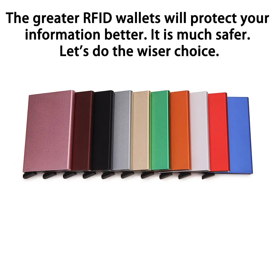 DIENQI, держатель для визиток, унисекс, металлический кошелек, чехол, RFID, карман для карт, защита для мужчин и женщин, автоматический всплывающий держатель для карт