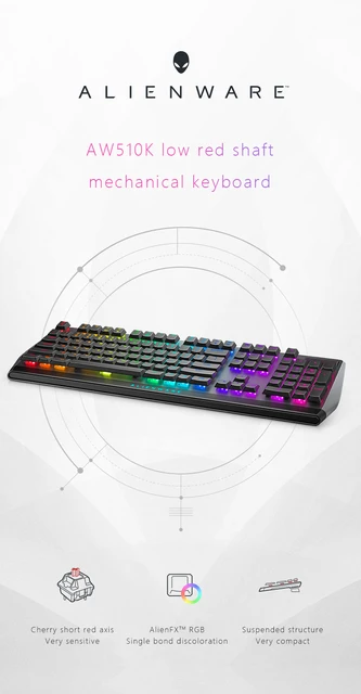 Alienware – ensemble clavier mécanique et souris, écouteurs, trois  pièces/ensemble, pour le bureau et les jeux à domicile, AW510K + AW610M +  AW510H - AliExpress