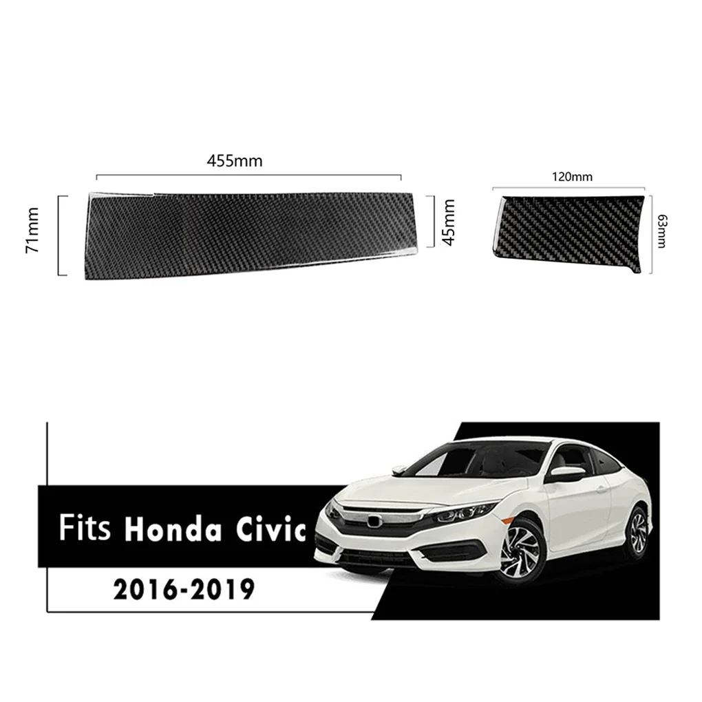 Запасные части для Honda Civic 10th Gen- 2 шт./компл. Автомобильная консоль приборной панели накладка из углеродного волокна декорации