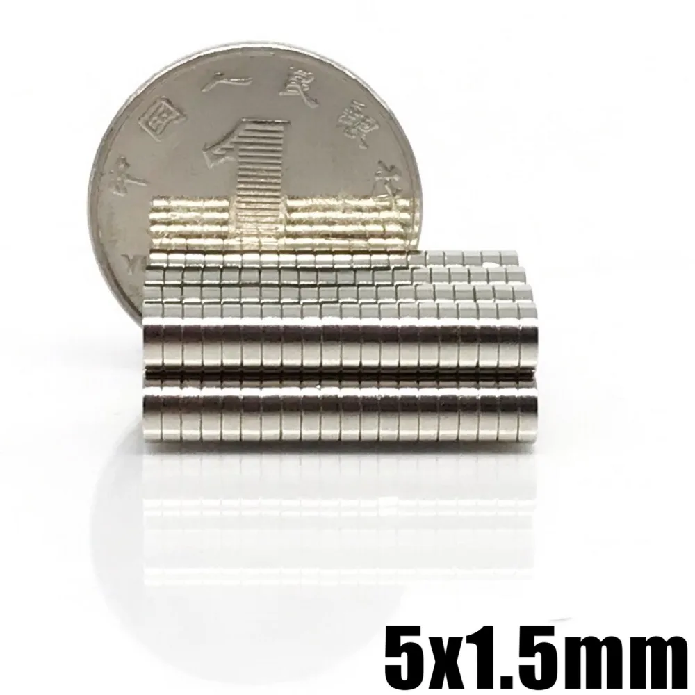 20~5000pcs 5x1.5 Neodymium Magnet Disc 5*1.5mm Permanent Magnet Small Round 5mm x 1.5mm electro magnetics Strong Magnet 5*1.5