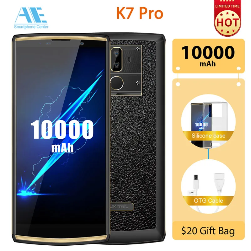 OUKITEL K7 Pro смартфон с 6 дюймовым дисплеем восьмиядерным процессором MT6763 ОЗУ 4 Гб ПЗУ