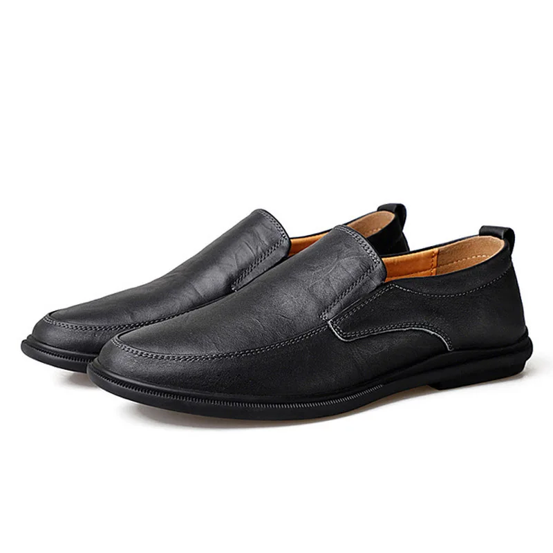Spring Autumn Men Shoes Breathable Mens Loafers Low Casual Men's Leather Shoes Comfortable Driving Shoes Business Shoe For Male