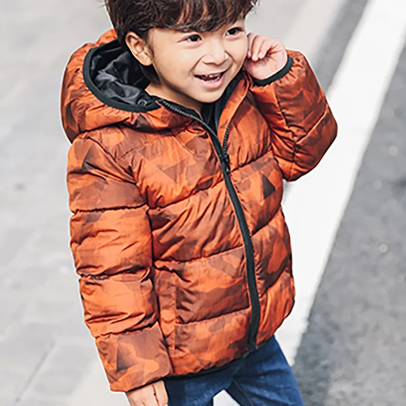 Baby Girls Boys Clothes 1-6T Hooded Down Jackets Casual Camouflage Windproof And Warm Thickening Children\'s Down Coat New