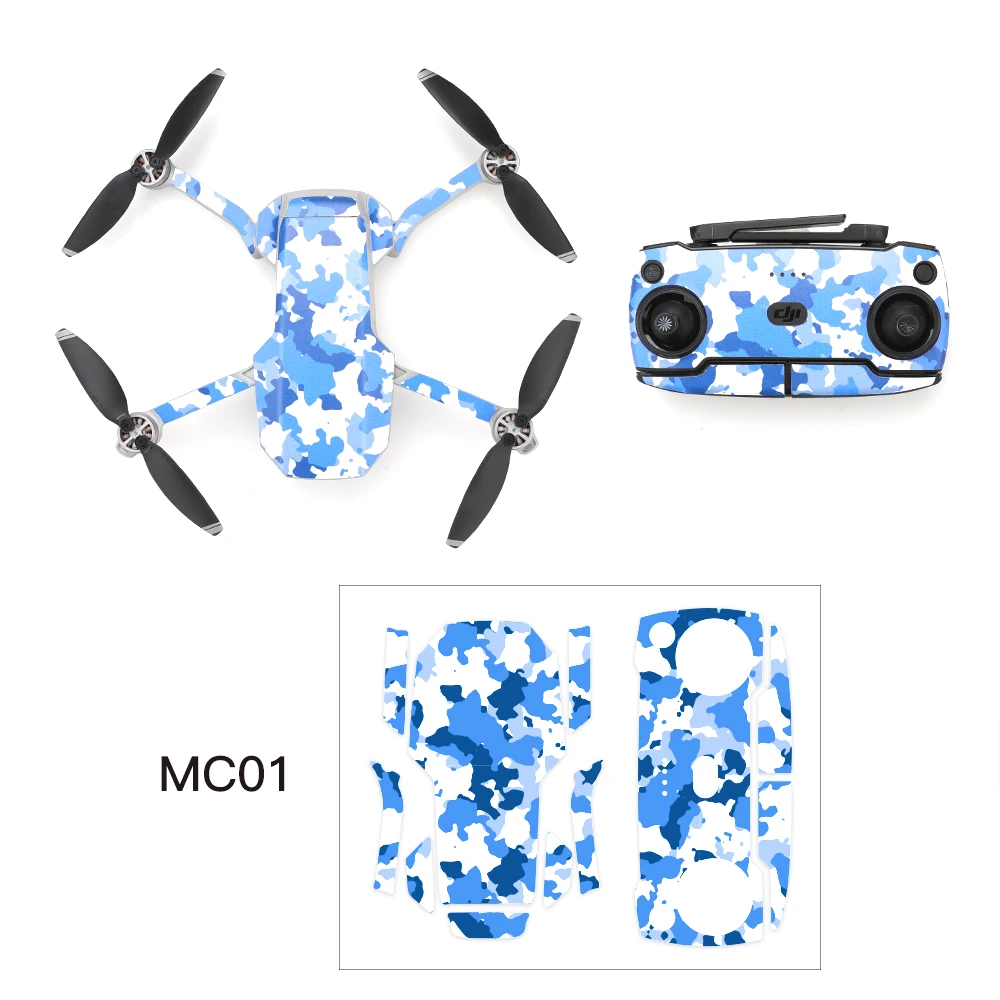 Mavic Mini защитная пленка ПВХ наклейки водонепроницаемые царапинам Наклейки полное покрытие кожи для DJI Mavic Mini Drone аксессуары - Цвет: MC 01