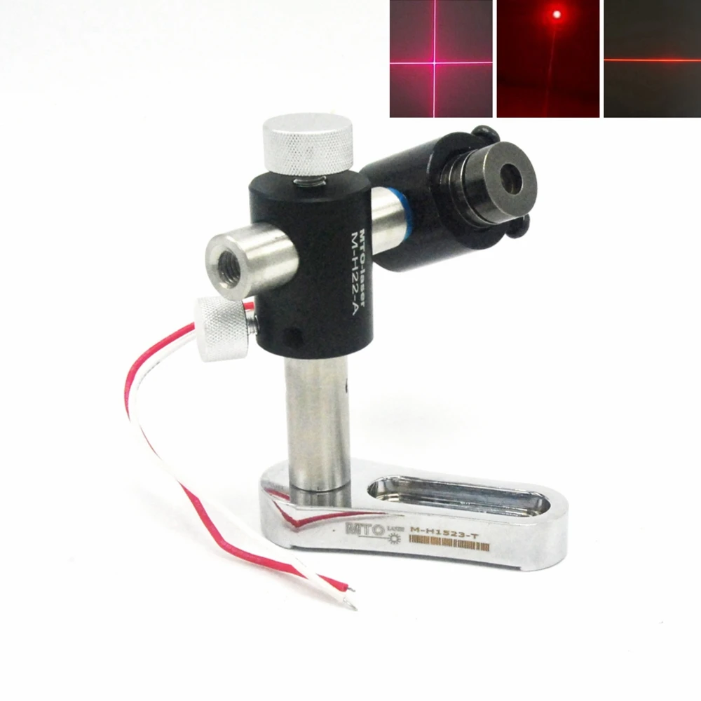 

Focusable 650m 660nm 250mW Red Laser Dot/Line/Cross Module 14.5x45mm w 2-axis Holder