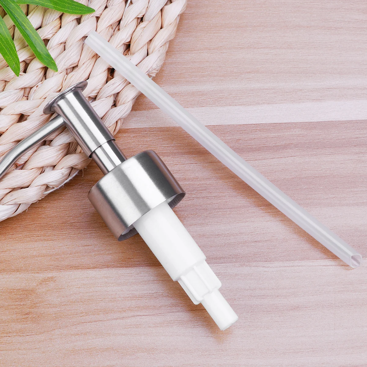 OUNONA Stainless Steel Soap Pump Liquid Lotion Dispenser Replacement Jar Tube Soap Dispenser Pump Head Rust Proof For Bathroom