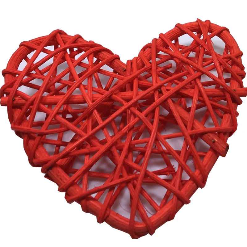 

Heart shape Rattan Ball wicker crafts supplies event party kindergarten shopping mall home decor wedding table decoration