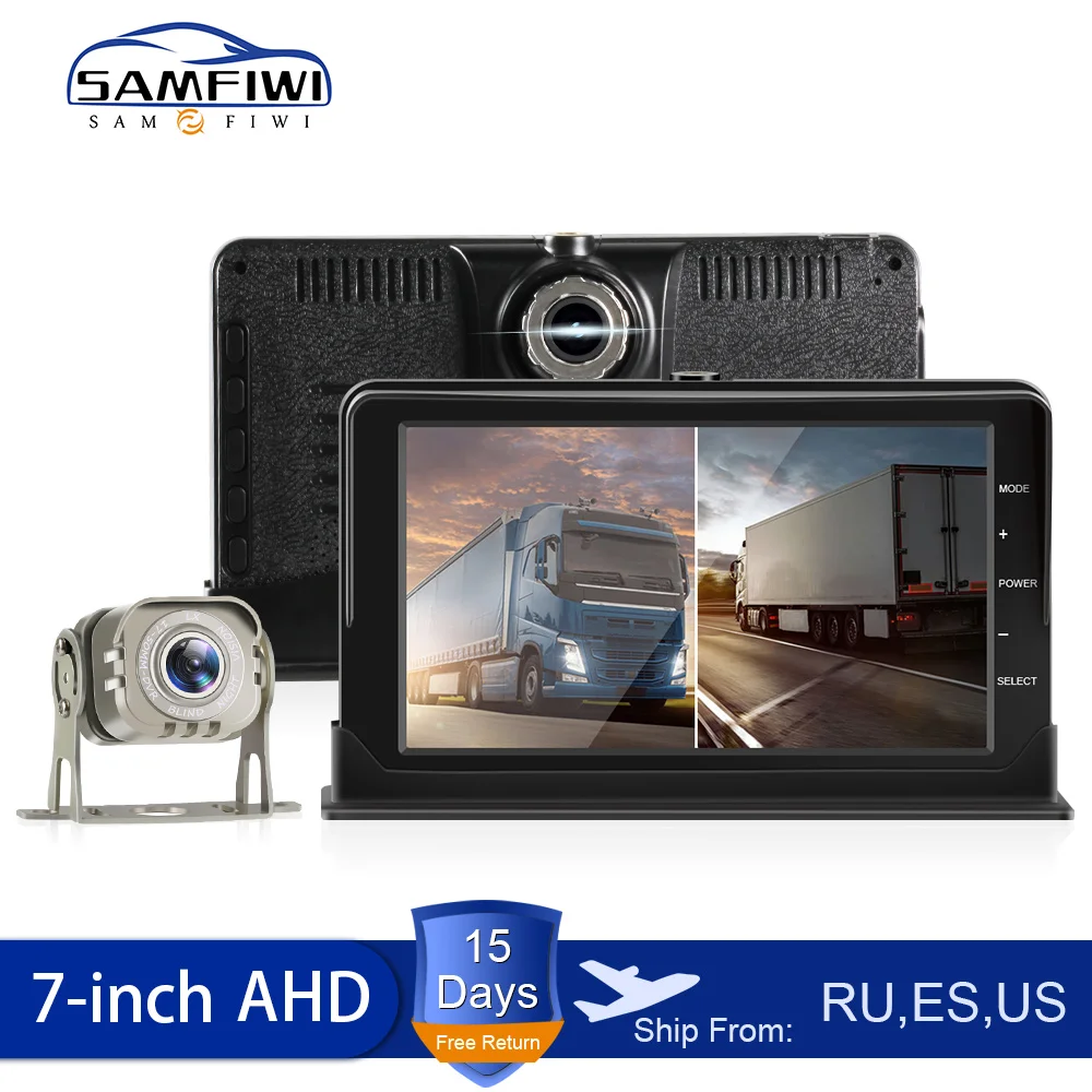 Ahd 7 Inch Truck Monitor For Cars Vehicle Monitor Driving Recorder Dual