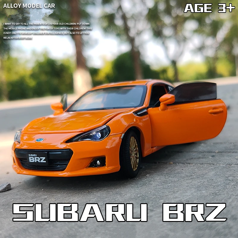 1/32 Subaru BRZ Alloy Sports Car Model Diecast Simulation Metal Toy Vehicles Car Model Sound Light Collection Childrens Toy Gift 2