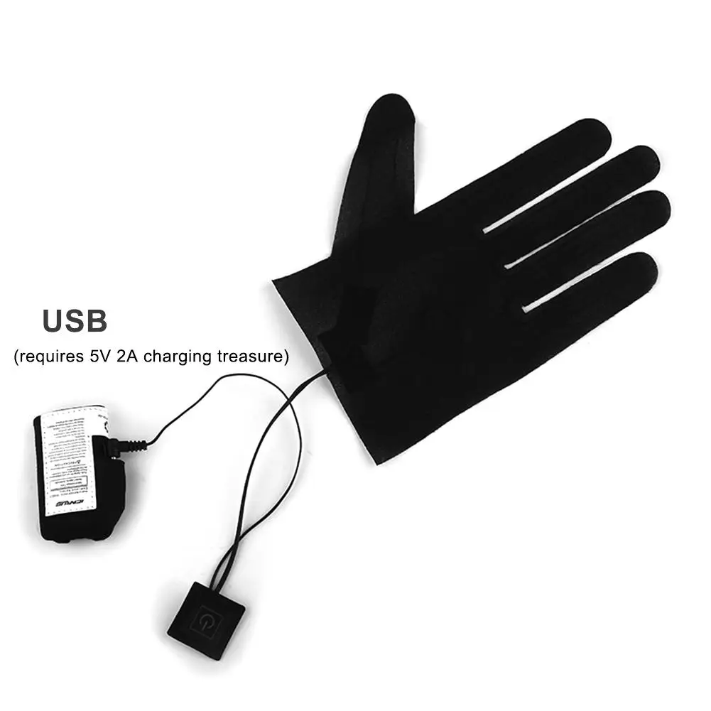 

New 1Pc Five-finger Gloves USB Electric Heating Pads Lithium Battery Power Supply Three-speed Thermostat Switch Heating Sheet