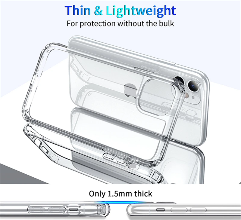 iphone 12 pro wallet case Luxury Transparent Armor Hard PC Phone Case For Iphone 13 12 11 Pro Max Mini 7 8 Plus SE 2020 Clear Shockproof Bumper Back Cover cute iphone 12 pro cases