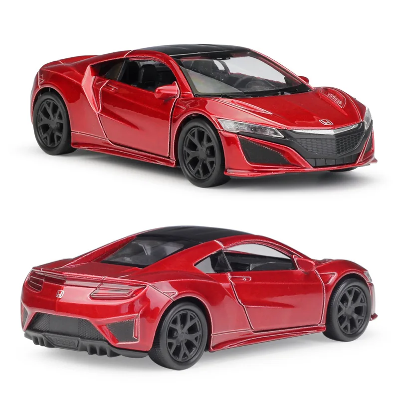 Модель автомобиля WELLY 1:36 в масштабе 2015 HONDA NSX игрушечный автомобиль с откидной