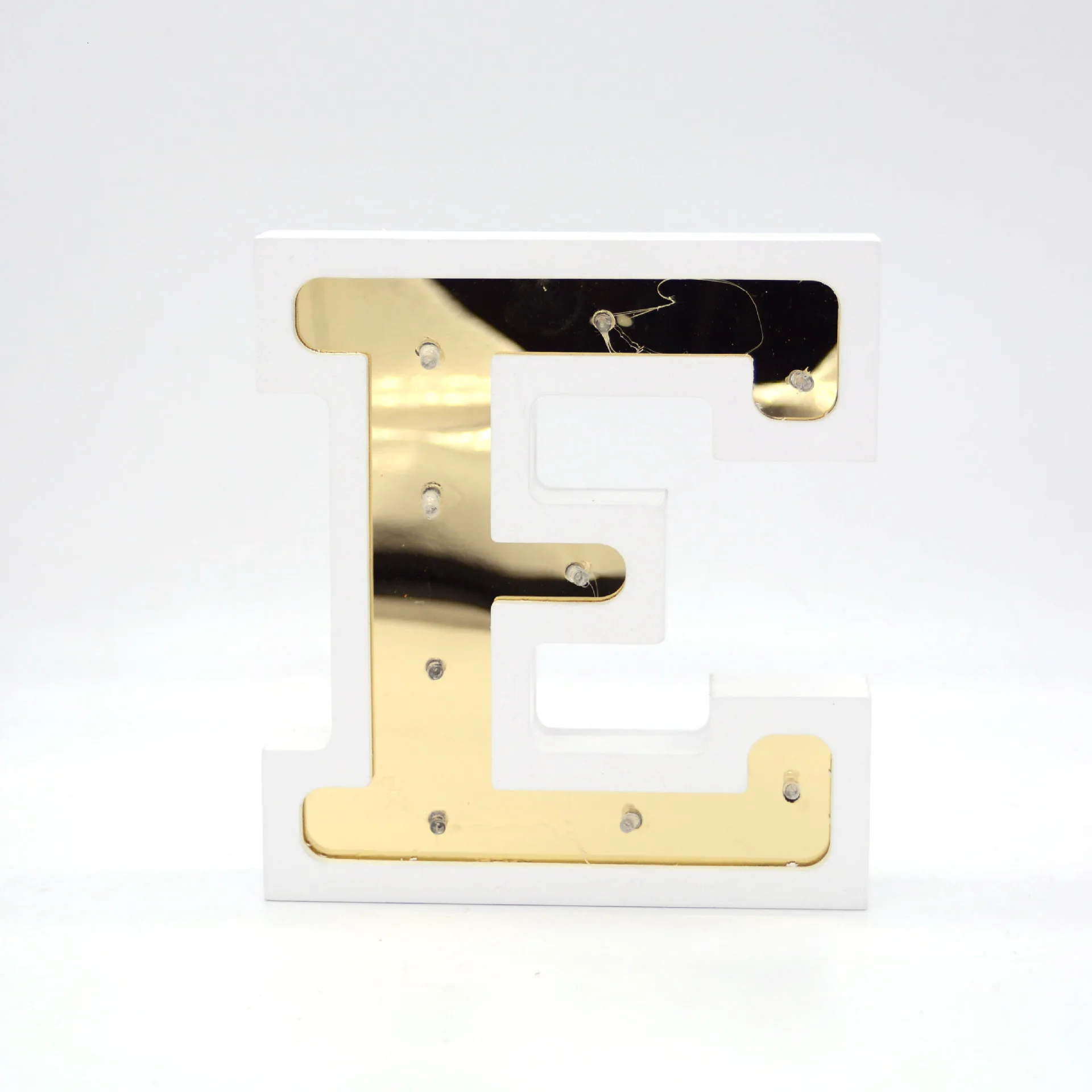 LEDIARY Wooden LED Letter Night Lights Golden A-Z Sign Alphabet HOME LOVE Wedding Birthday Party Wall Table Sofa Decor Lighting