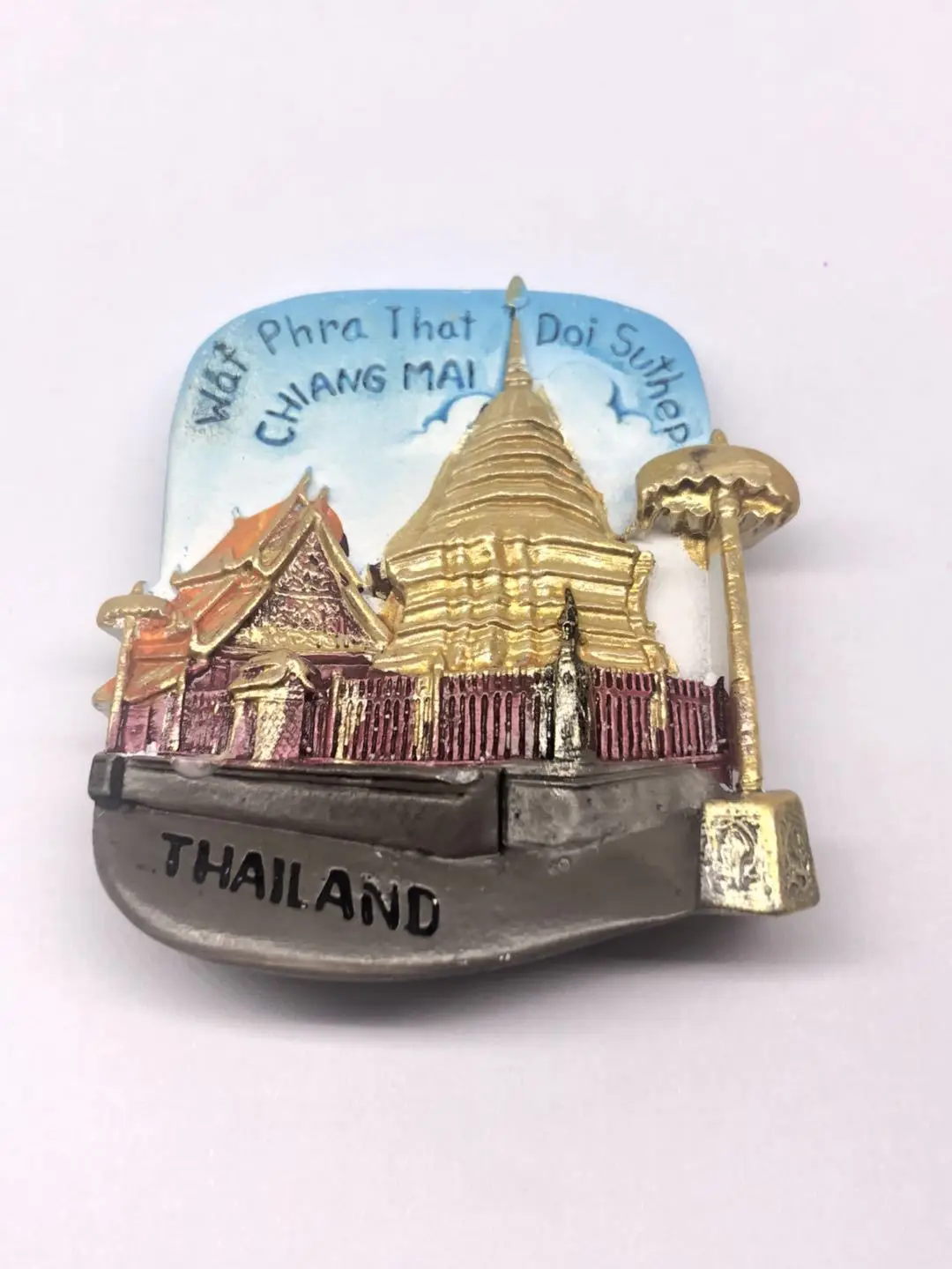Imanes para Refrigerador Nevera Fridge Magnet Sticker Frigerator Imán Viaje Souvenir Tailandia Golden Buddha Elephant Bandera Nacional