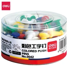 Deli цветная Металлическая Булавка для рисования 80 штук 0042